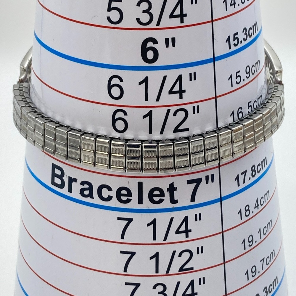 Modern Women's Watch 25mm Silver Tone Floral Stretch Band Crystals New Battery - Picture 10 of 14